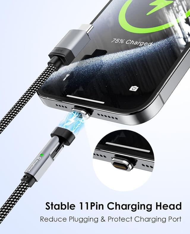 Thumbnail 5 de Magtame 100W câble USB-C magnétique 90°