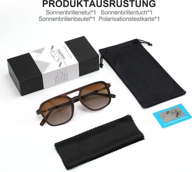 Thumbnail 6 de wearPro Sonnenbrille Damen polarisiert UV400 Rechteckig