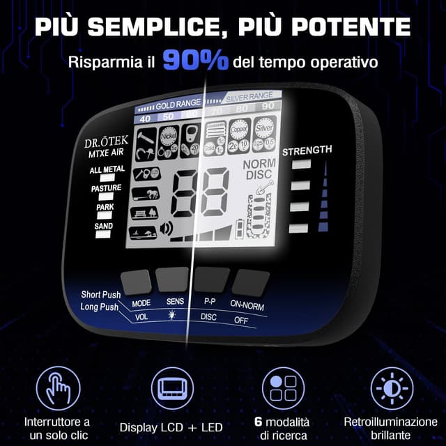 Thumbnail 1 de DR.ÖTEK Metal Detector Professionali 25 cm
