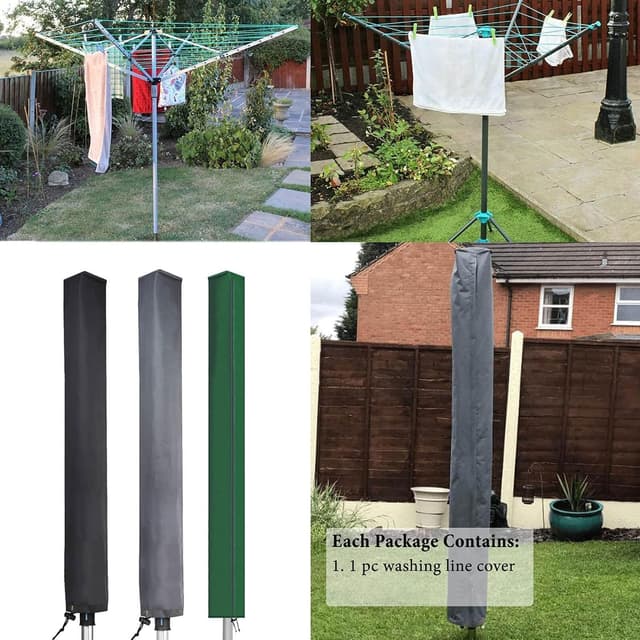 Thumbnail 2 de RICHIE Wäschespinne Abdeckung Grün 16x16x180