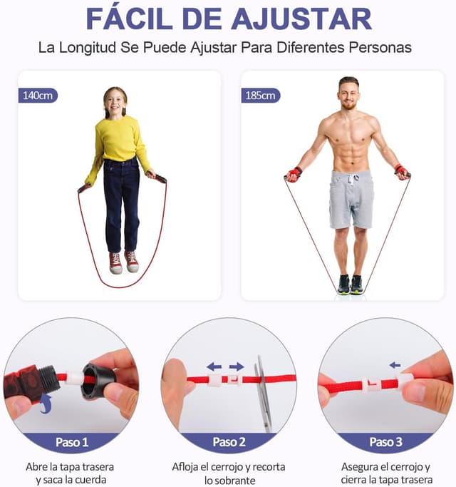 Thumbnail 4 de CIRYCASE Cuerda Saltar 3m