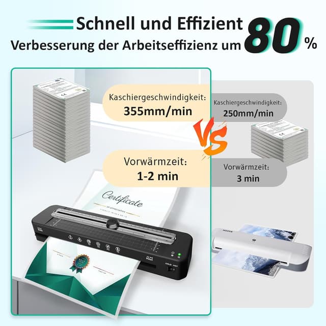 Detalle 2 de Raycial A3 Laminiergerät mit 20 Folien