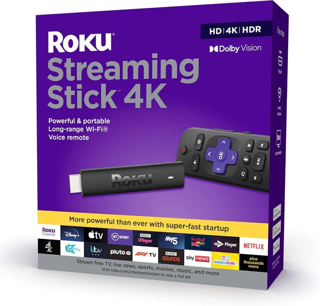 Detalle de Roku 3820EU Streaming Stick 4K (4K, HD, HDR) with voice remote