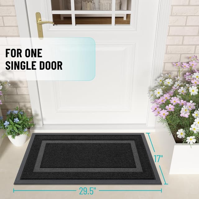 Detalle 2 de OLANLY Front Door Mat 29.5x17 — Indoor Outdoor Doormat