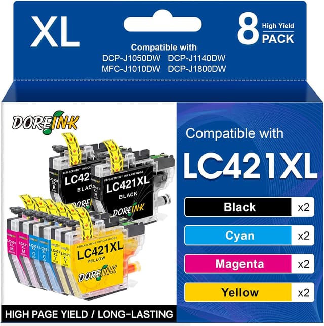 Detalle de DOREINK LC421XL 8er-Pack Tintenpatronen 🖨