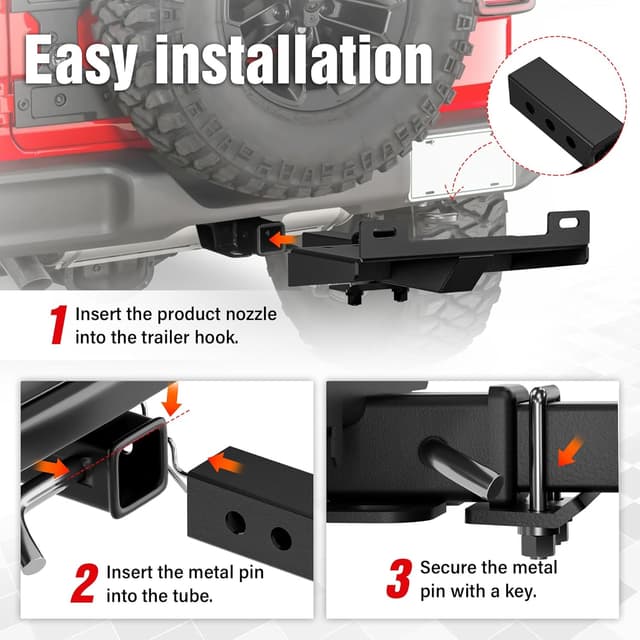 Thumbnail 3 de YZONA Tow Hitch 2 Inch Winch Mount 17000 lbs
