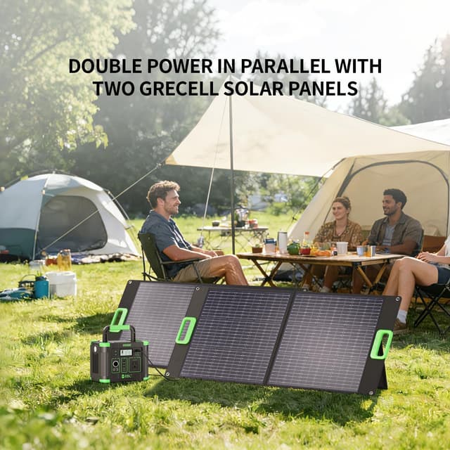 Thumbnail 6 de GRECELL 100W Portable Solar Panel for Power Station (23.5% ETFE Foldable, IP65)