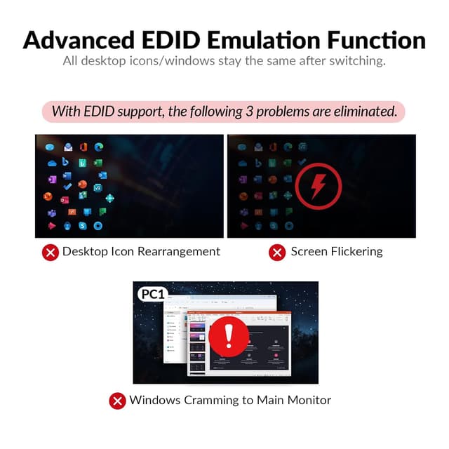 Thumbnail 3 de AV Access Dockingstation Dual Monitor mit KVM-Switch für 2 Computer, Ethernet & 4K@60Hz – Dual-Display für Laptop & Desktop