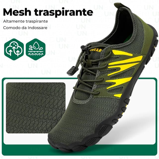 Detalle 2 de SAGUARO Scarpe Barefoot Uomo da Scoglio: leggere, traspiranti e asciugatura rapida (39-48)