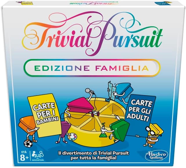 Detalle de Hasbro Gaming Trivial Pursuit Edizione Famiglia: gioco da tavolo classico per serate con amici e quiz multicolore