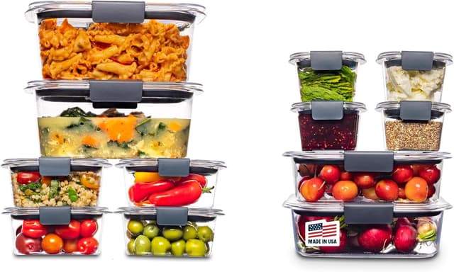 Detalle de Rubbermaid Brilliance 24-piece food storage 🍱