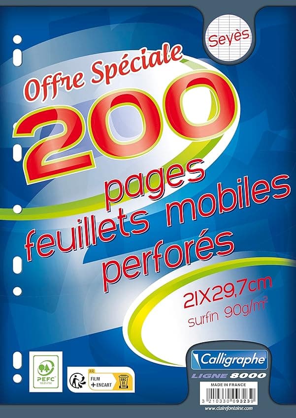 Detalle 2 de Calligraphe 9353C Feuillets Mobiles A4 500 pages ⚙