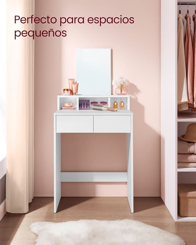 Detalle 1 de VASAGLE Kailyn Tocador blanco 40x60