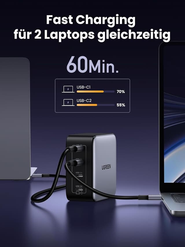 Thumbnail 4 de UGREEN Nexode 100W USB-C Ladegerät mit 4 Ports, GaN