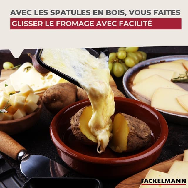 Thumbnail 3 de Fackelmann spatules raclette bois 12,8x3,7 cm