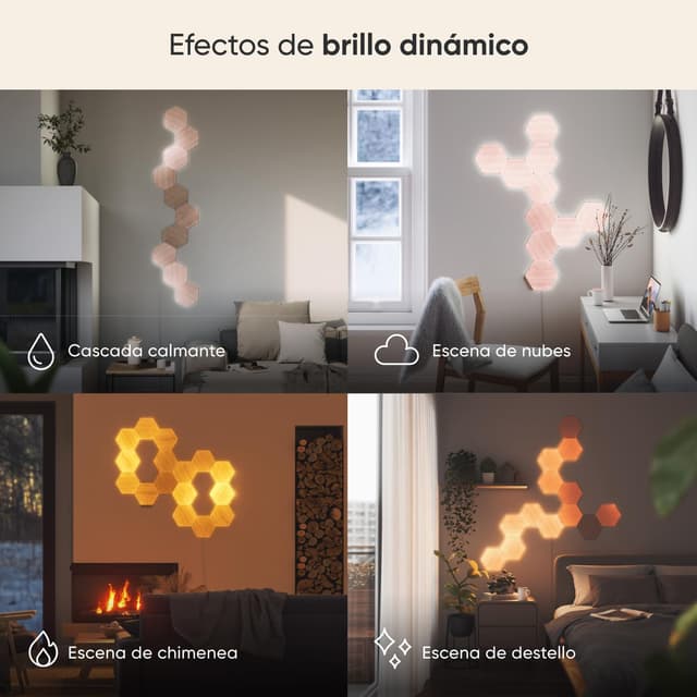 Thumbnail 3 de Nanoleaf Elements Kit de 13 Hexágonos LED Reg, WiFi, Alexa 🟤
