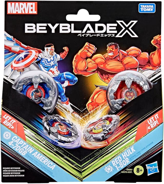 Thumbnail 1 de Hasbro Beyblade X Captain America vs Red Hulk ⚔