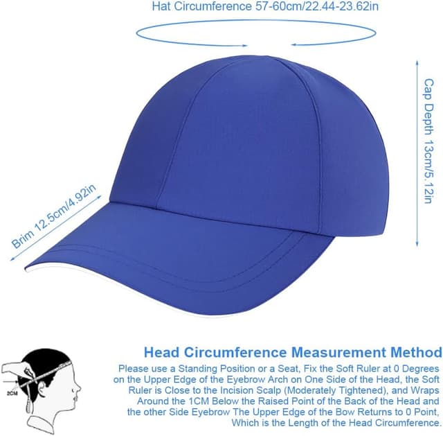 Detalle de AUYAO Cappello da Baseball impermeabile unisex con visiera riflettente e UPF50+