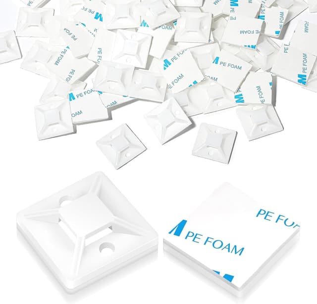 Imagen de Klebesockel für Kabelbinder 18x18mm Weiß en OfertitasTOP