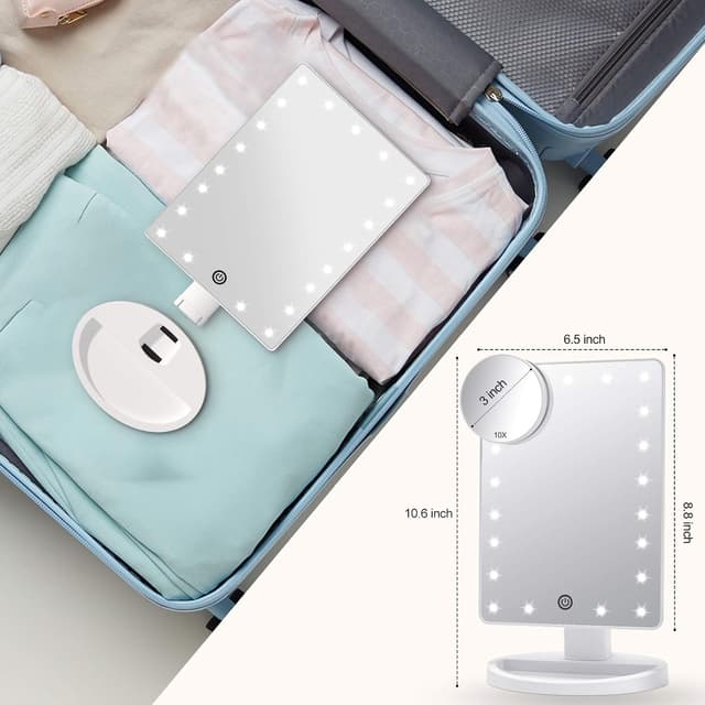 Thumbnail 4 de FASCINATE Makeup Vanity Mirror 10X magnification 💄