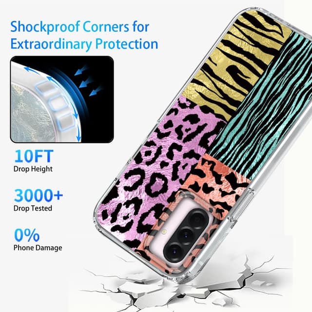 Detalle 2 de Tedyhulle Galaxy A56 5G Hülle mit Leopardenmuster