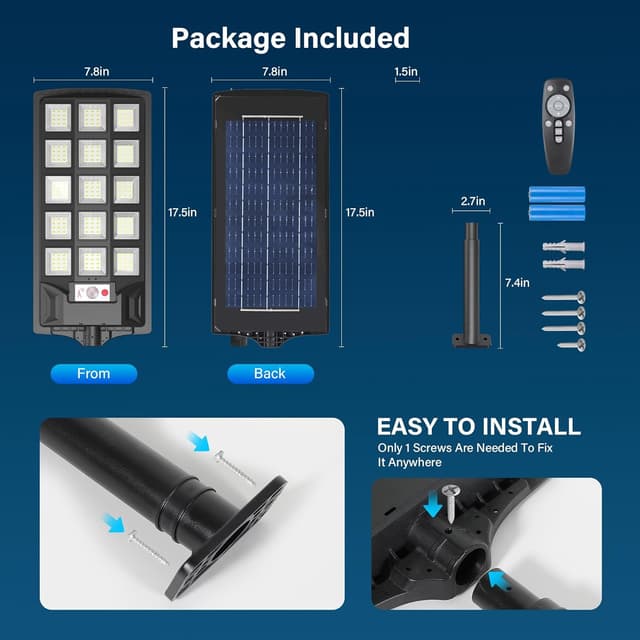 Detalle 2 de Solar motion street light 300W 200000LM