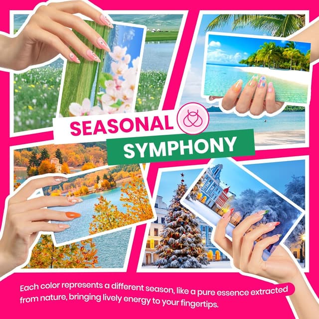 Detalle de Beetles Gel-Nagellack-Set mit UV-Licht (85-teilig) – 55 Farben + Deko für DIY-Maniküre zu Hause