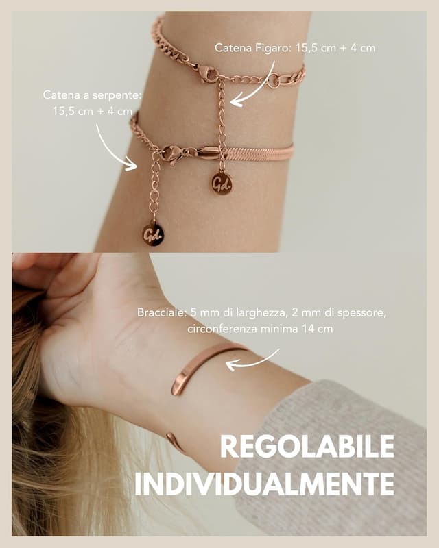 Thumbnail 4 de GD GOOD.designs Set 3 bracciali regolabili 15,5–19,5 cm