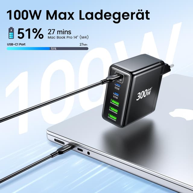 Detalle 2 de HSSNS 300W USB-C Ladegerät 🔌