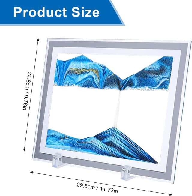 Thumbnail 1 de AzureLeap 3D Dynamic Sand Art 10in calming display 🖼