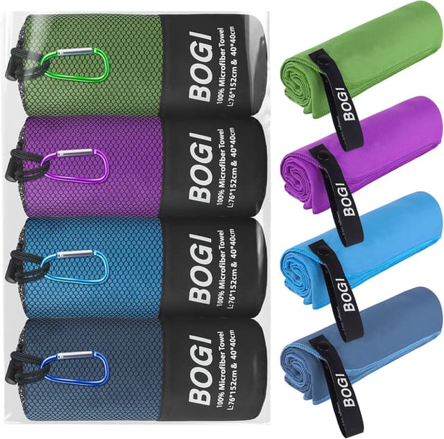 Detalle de BOGI Quick Dry microfibre towels 4 pack