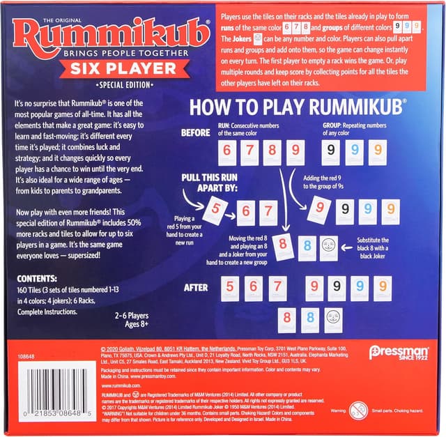Thumbnail 6 de Pressman Rummikub 6-player 🎲