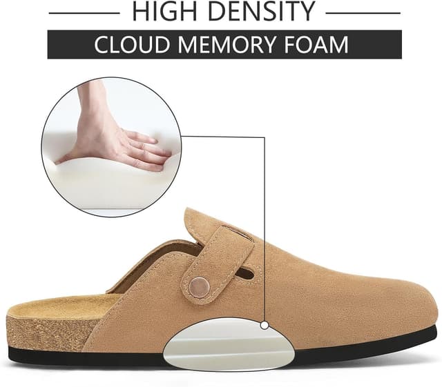 Thumbnail 5 de Tmaza Cork Footbed Suede Clogs Women Memory Foam Size 6-11 👡