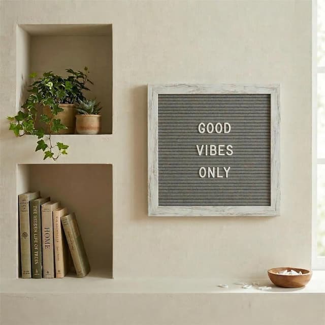 Thumbnail 4 de Changeable Felt Letter Board 25x25cm Gray felt