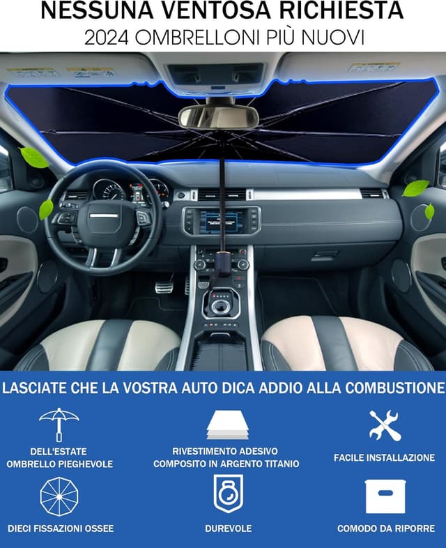 Detalle 2 de Pluworks Parasole Auto Parabrezza pieghevole universale: blocca fino al 98,6% dei raggi UV