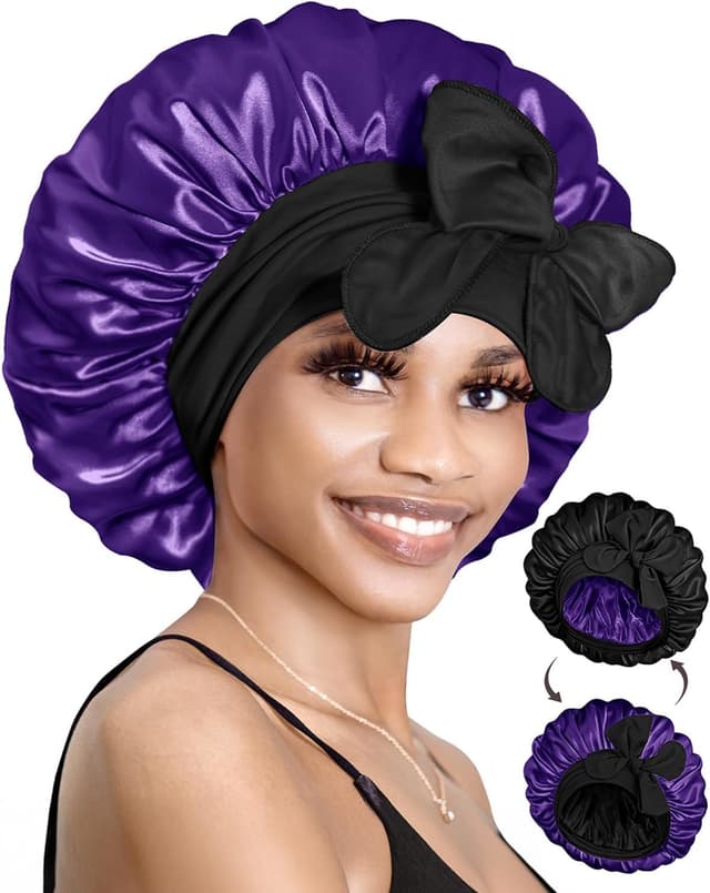 Thumbnail 1 de Bonnet Queen Reversible Silk Hair Bonnet for Curly Hair 🎀