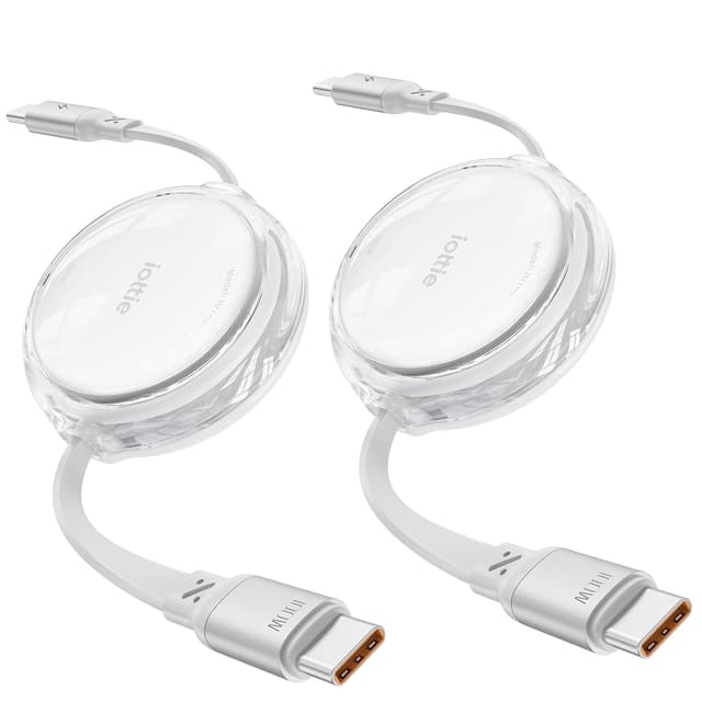Detalle de iOttie 100W Retractable USB-C Cable, 2-Pack