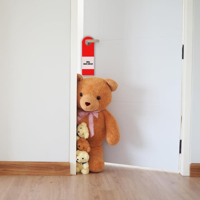 Thumbnail 4 de Bitte klopfen Türhänger Grün/Rot 8x27 cm