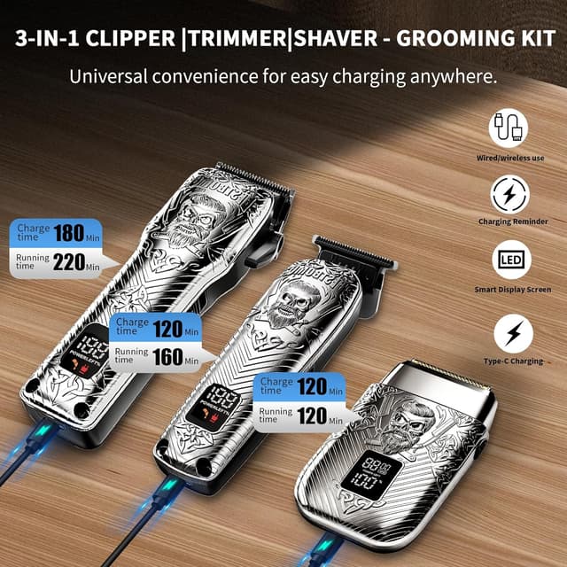 Detalle de Bestbomg hair clippers kit 0.8-2mm