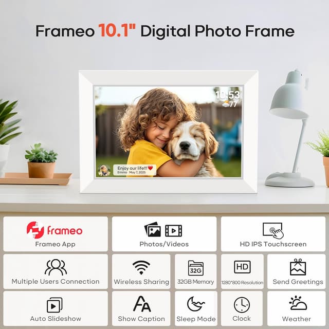 Thumbnail 5 de Miroir 10.1 Inch WiFi Digital Photo Frame