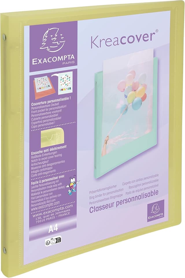Detalle de Exacompta 51279E Classeur Kreacover 4 anneaux 15 mm