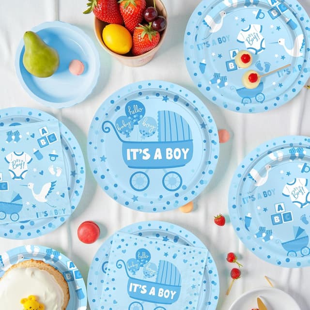 Thumbnail 4 de Baby Boy Shower Decorations 24pc ๐