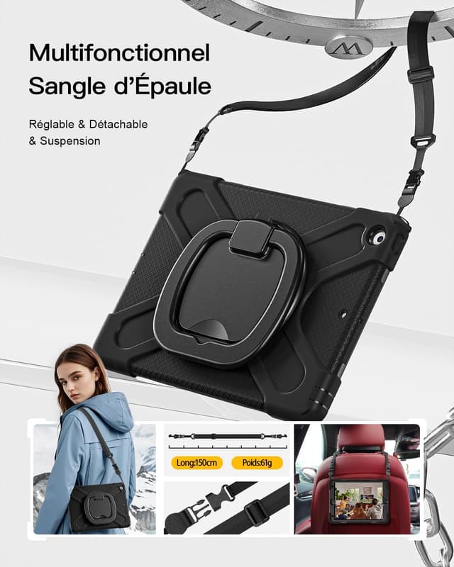 Detalle 1 de BRAECN Coque iPad 10,2 antichoc rotative