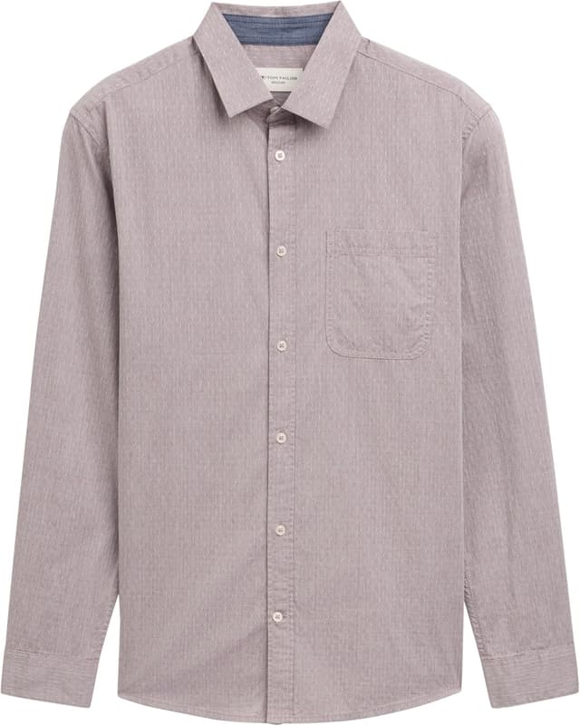 Detalle 2 de TOM TAILOR Camicia Uomo in chambray di cotone con taschino sul petto
