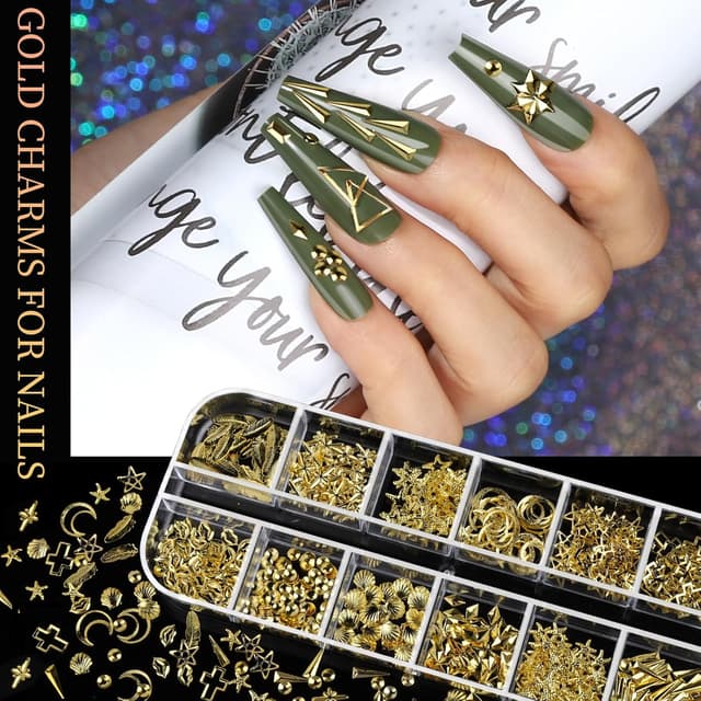 Thumbnail 6 de Teenitor Gold Nail Charms 4 Boxes ๐