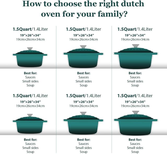 Thumbnail 6 de Overmont Enameled Dutch Oven 7QT