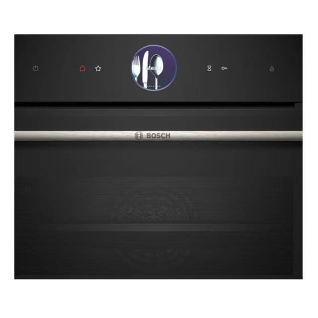 Detalle 2 de Horno eléctrico Bosch Serie 8 CSG7361B1 de 47L negro con Steam Plus y control digital
