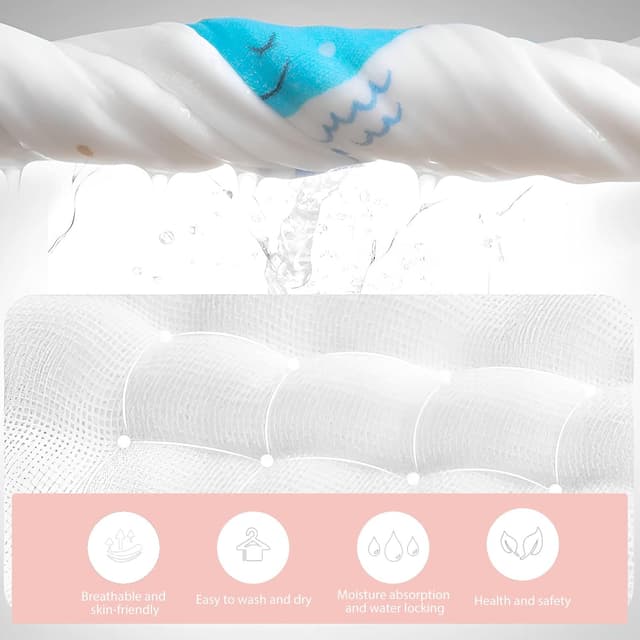 Detalle 2 de Lanjue Muslin Baby Washcloths 12x12 inch