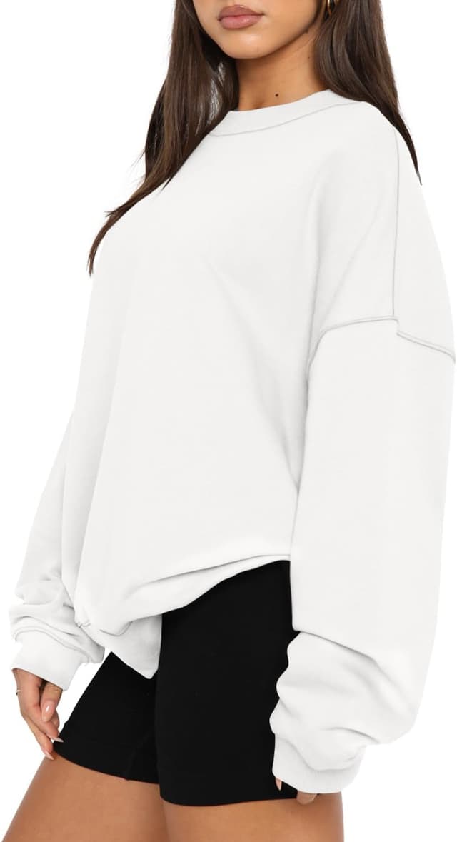 Detalle de CHICZONE women’s crew neck oversized sweatshirt (cotton & polyester blend)