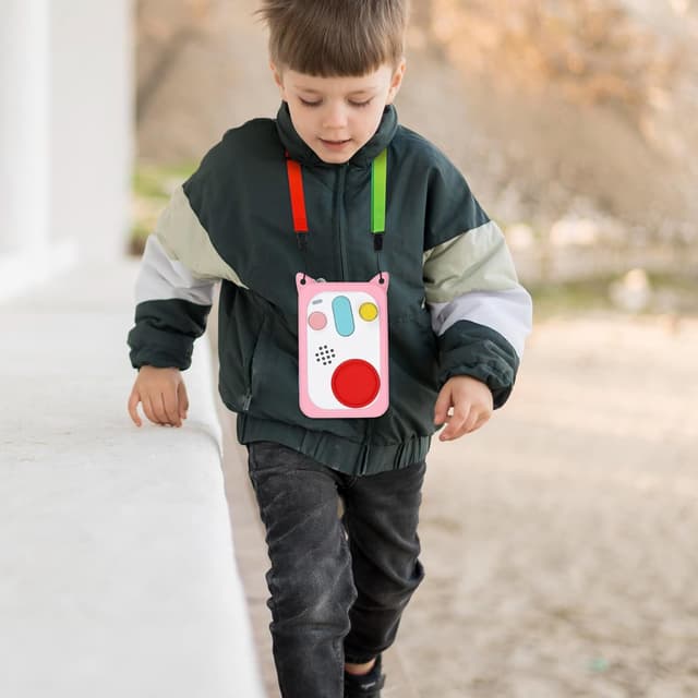 Detalle de Wetry Silikon-Schutzhülle für FABA+ interaktiven Geschichtenerzähler (Rosa) – nur Hülle mit Schlüsselband